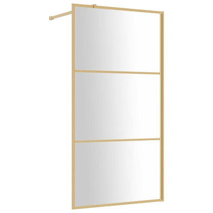 Parete per Doccia Walk-in Vetro Trasparente ESG 115x195 cm Oro - homemem39