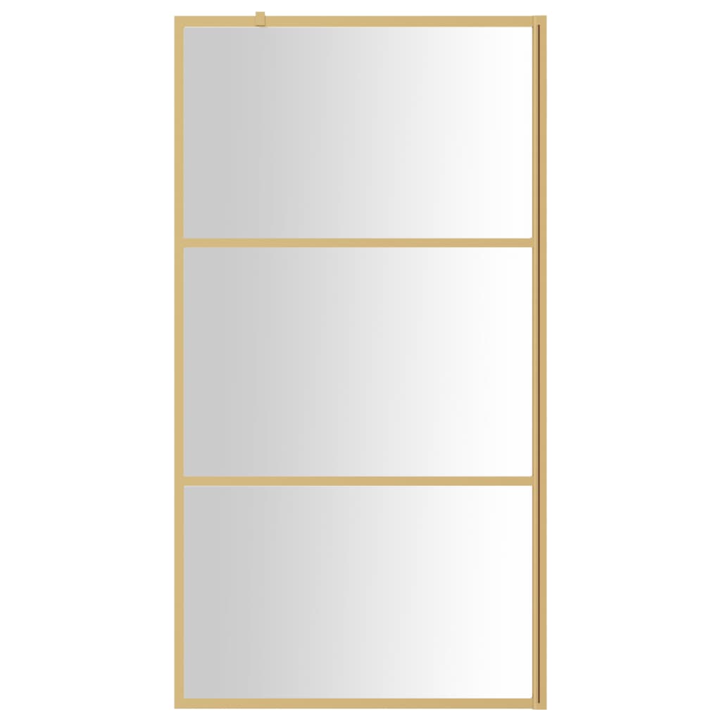 Parete per Doccia Walk-in Vetro Trasparente ESG 115x195 cm Oro - homemem39