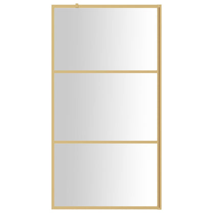 Parete per Doccia Walk-in Vetro Trasparente ESG 115x195 cm Oro - homemem39