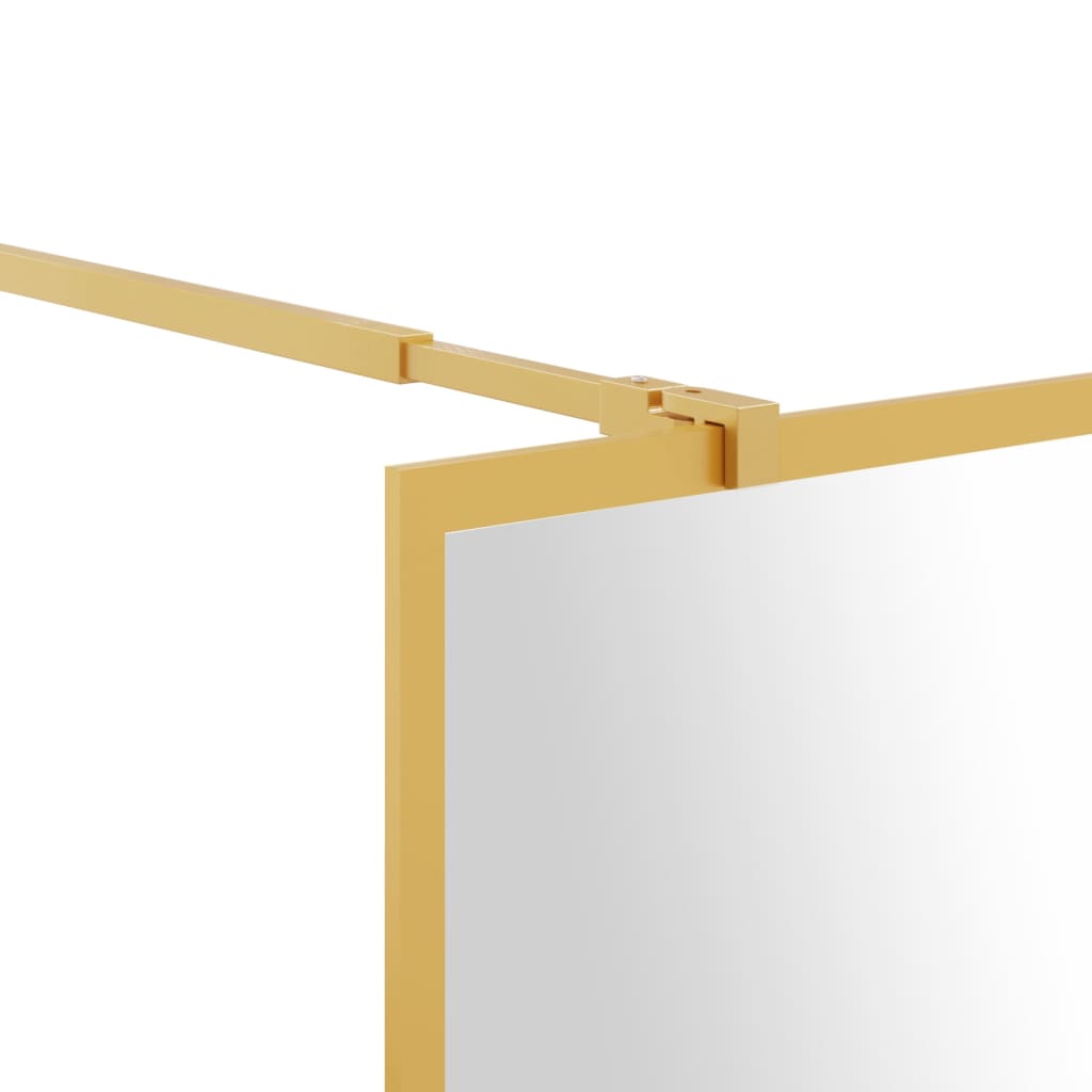 Parete per Doccia Walk-in Vetro Trasparente ESG 115x195 cm Oro - homemem39