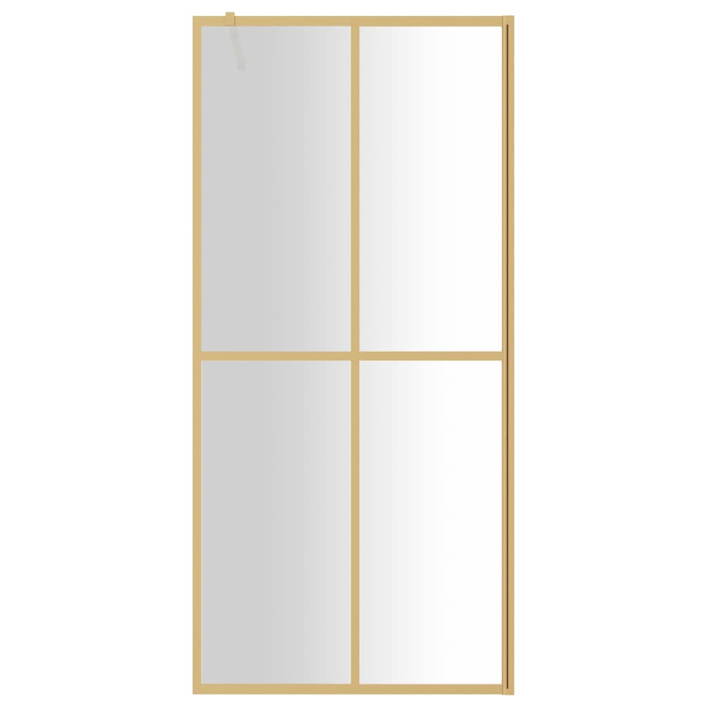 Parete per Doccia Walk-in Vetro Trasparente ESG 100x195 cm Oro | homemem39