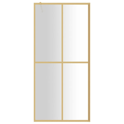 Parete per Doccia Walk-in Vetro Trasparente ESG 100x195 cm Oro | homemem39