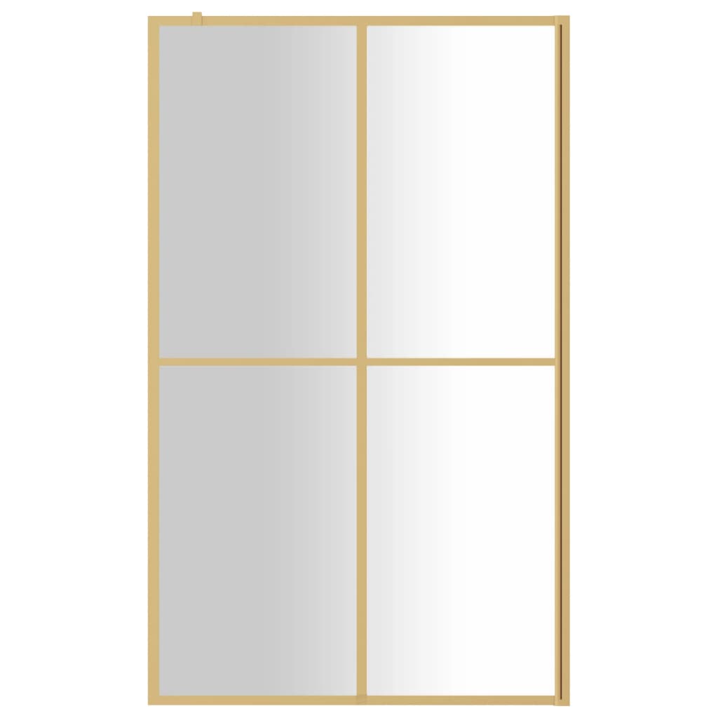 Parete per Doccia Walk-in Vetro Trasparente ESG 118x195 cm Oro - homemem39