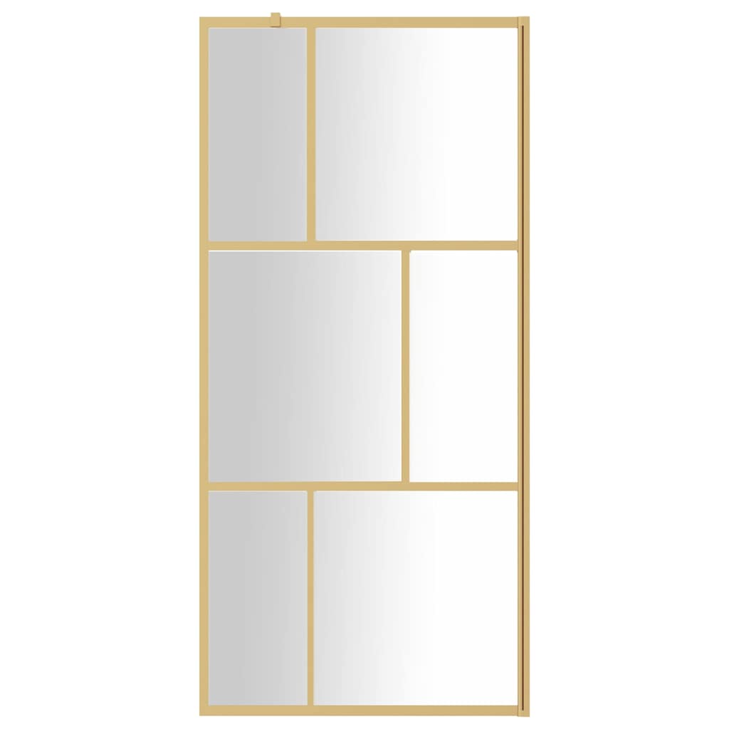Parete per Doccia Walk-in Vetro Trasparente ESG 80x195 cm Oro | homemem39