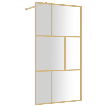 Parete per Doccia Walk-in Vetro Trasparente ESG 115x195 cm Oro | homemem39