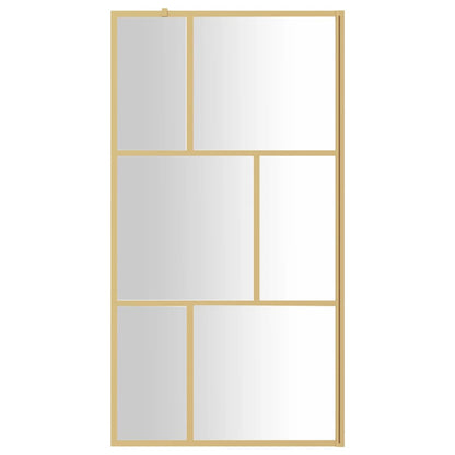 Parete per Doccia Walk-in Vetro Trasparente ESG 115x195 cm Oro | homemem39