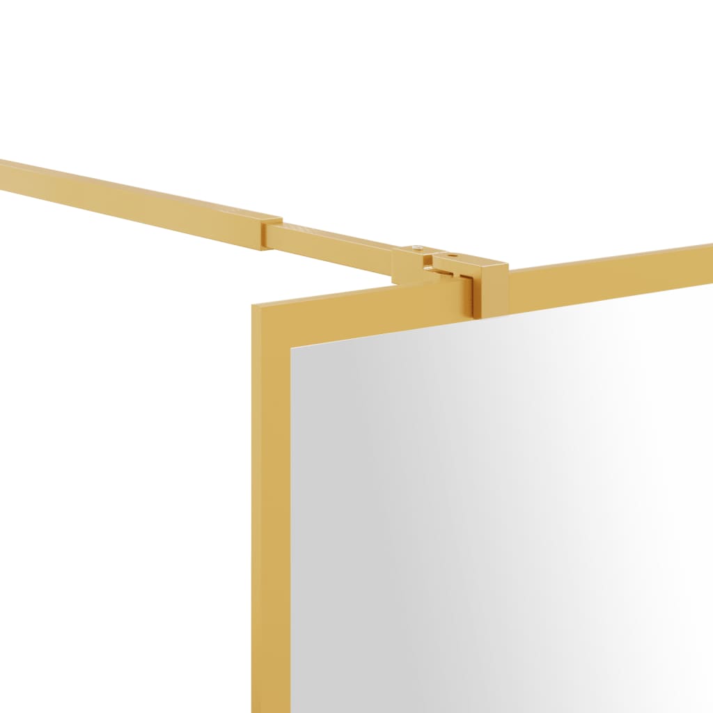 Parete per Doccia Walk-in Vetro Trasparente ESG 115x195 cm Oro - homemem39