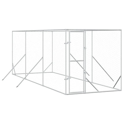 Cuccia per Cani da Esterno Argento 2x6x2 m Acciaio Zincato | homemem39