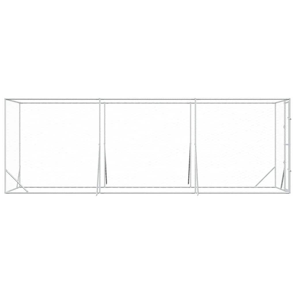 Cuccia per Cani da Esterno Argento 2x6x2 m Acciaio Zincato | homemem39