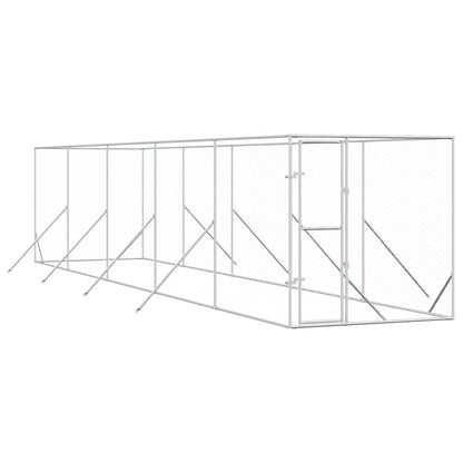 Cuccia per Cani da Esterno Argento 2x10x2 m Acciaio Zincato | homemem39