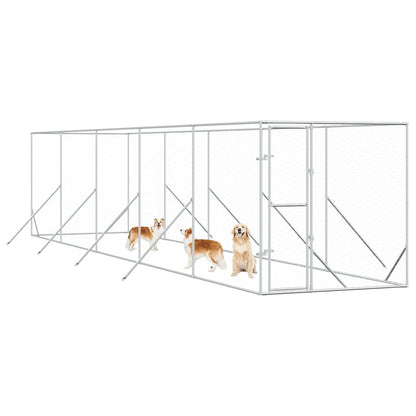 Cuccia per Cani da Esterno Argento 2x10x2 m Acciaio Zincato | homemem39