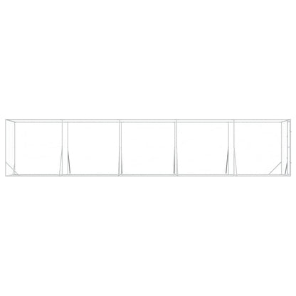 Cuccia per Cani da Esterno Argento 2x10x2 m Acciaio Zincato | homemem39