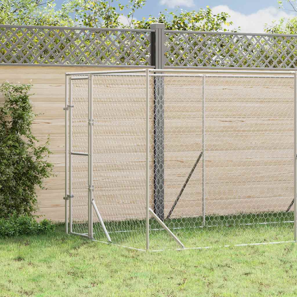 Cuccia per Cani da Esterno Argento 2x10x2 m Acciaio Zincato | homemem39
