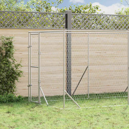 Cuccia per Cani da Esterno Argento 2x10x2 m Acciaio Zincato | homemem39