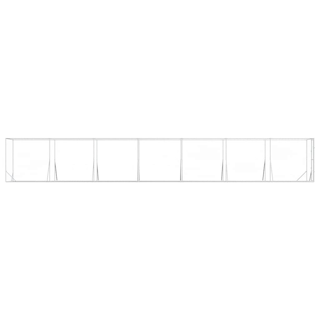 Cuccia per Cani da Esterno Argento 2x14x2 m Acciaio Zincato | homemem39