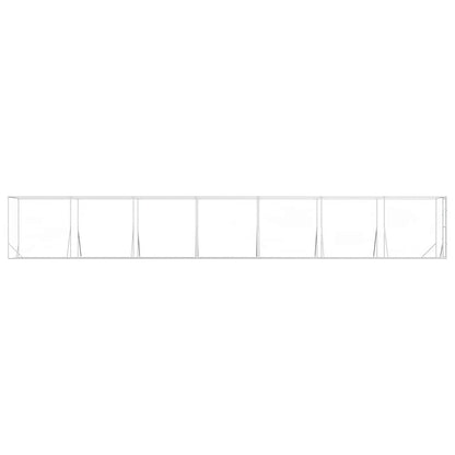 Cuccia per Cani da Esterno Argento 2x14x2 m Acciaio Zincato | homemem39
