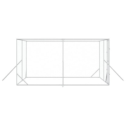 Cuccia per Cani da Esterno Argento 4x4x2 m in Acciaio Zincato | homemem39