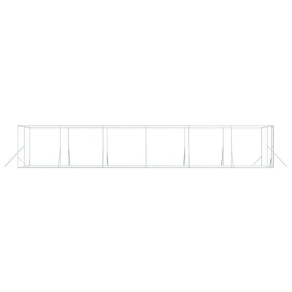 Cuccia per Cani da Esterno Argento 4x12x2 m in Acciaio Zincato | homemem39