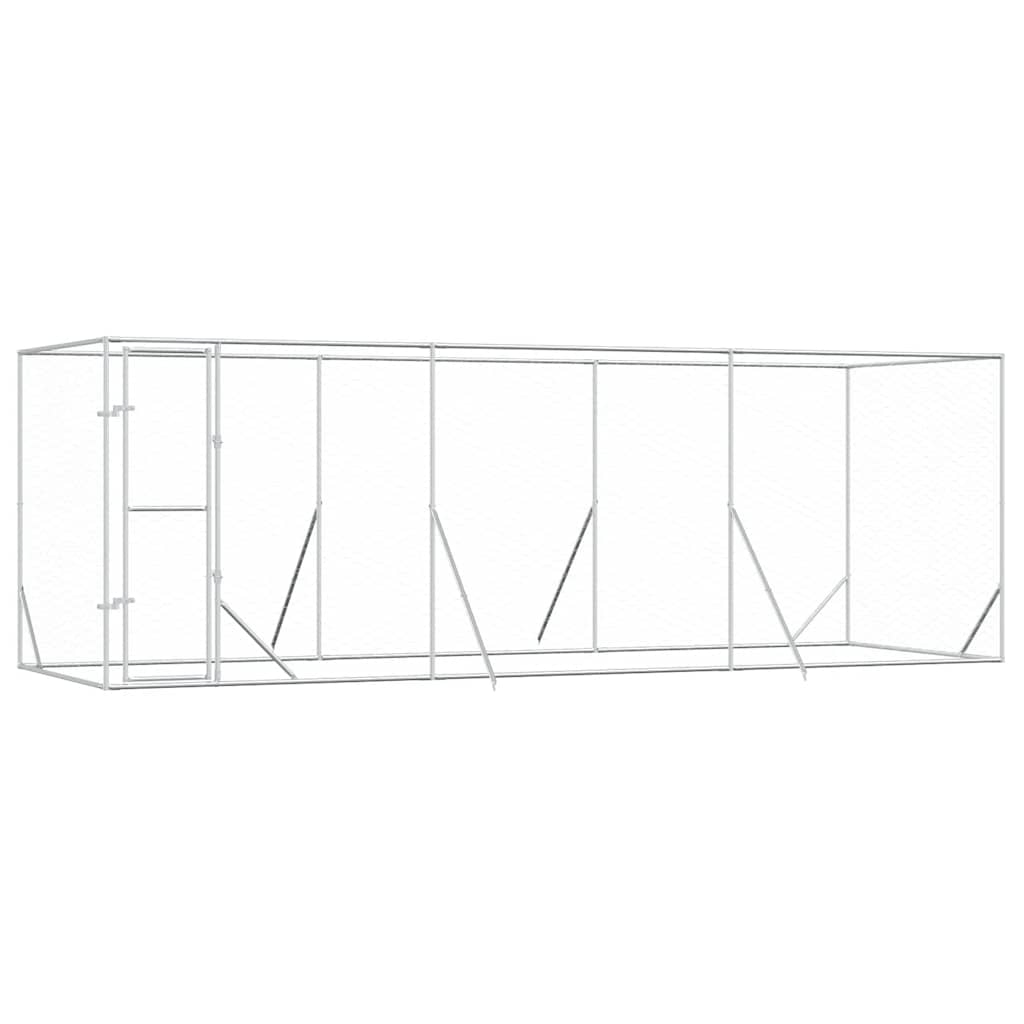 Cuccia per Cani da Esterno Argento 6x2x2 m in Acciaio Zincato | homemem39