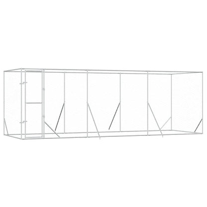 Cuccia per Cani da Esterno Argento 6x2x2 m in Acciaio Zincato | homemem39
