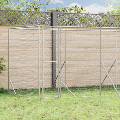 Cuccia per Cani da Esterno Argento 6x2x2 m in Acciaio Zincato | homemem39