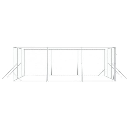 Cuccia per Cani da Esterno Argento 6x6x2 m in Acciaio Zincato | homemem39