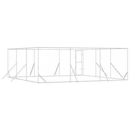 Cuccia per Cani da Esterno Argento 6x6x2 m in Acciaio Zincato | homemem39