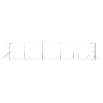 Cuccia per Cani da Esterno Argento 6x10x2 m in Acciaio Zincato | homemem39