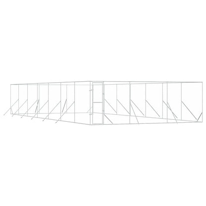 Cuccia per Cani da Esterno Argento 6x14x2 m in Acciaio Zincato | homemem39
