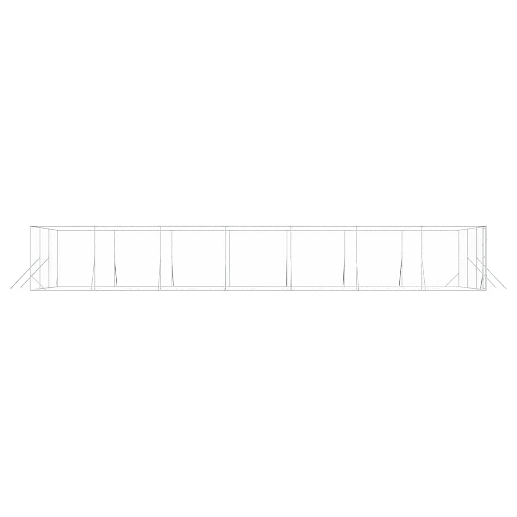 Cuccia per Cani da Esterno Argento 6x14x2 m in Acciaio Zincato | homemem39