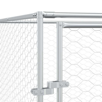 Cuccia per Cani da Esterno Argento 6x14x2 m in Acciaio Zincato | homemem39