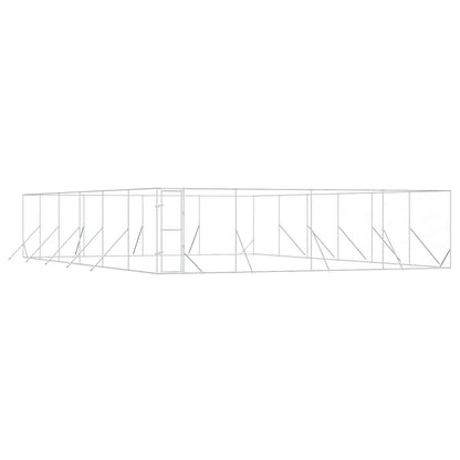 Cuccia per Cani da Esterno Argento 8x12x2 m in Acciaio Zincato | homemem39
