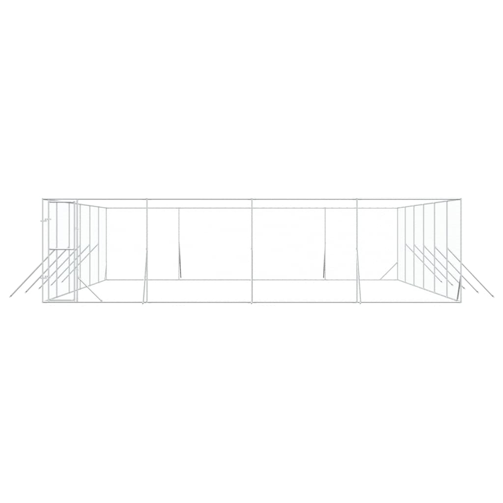 Cuccia per Cani da Esterno Argento 8x12x2 m in Acciaio Zincato | homemem39