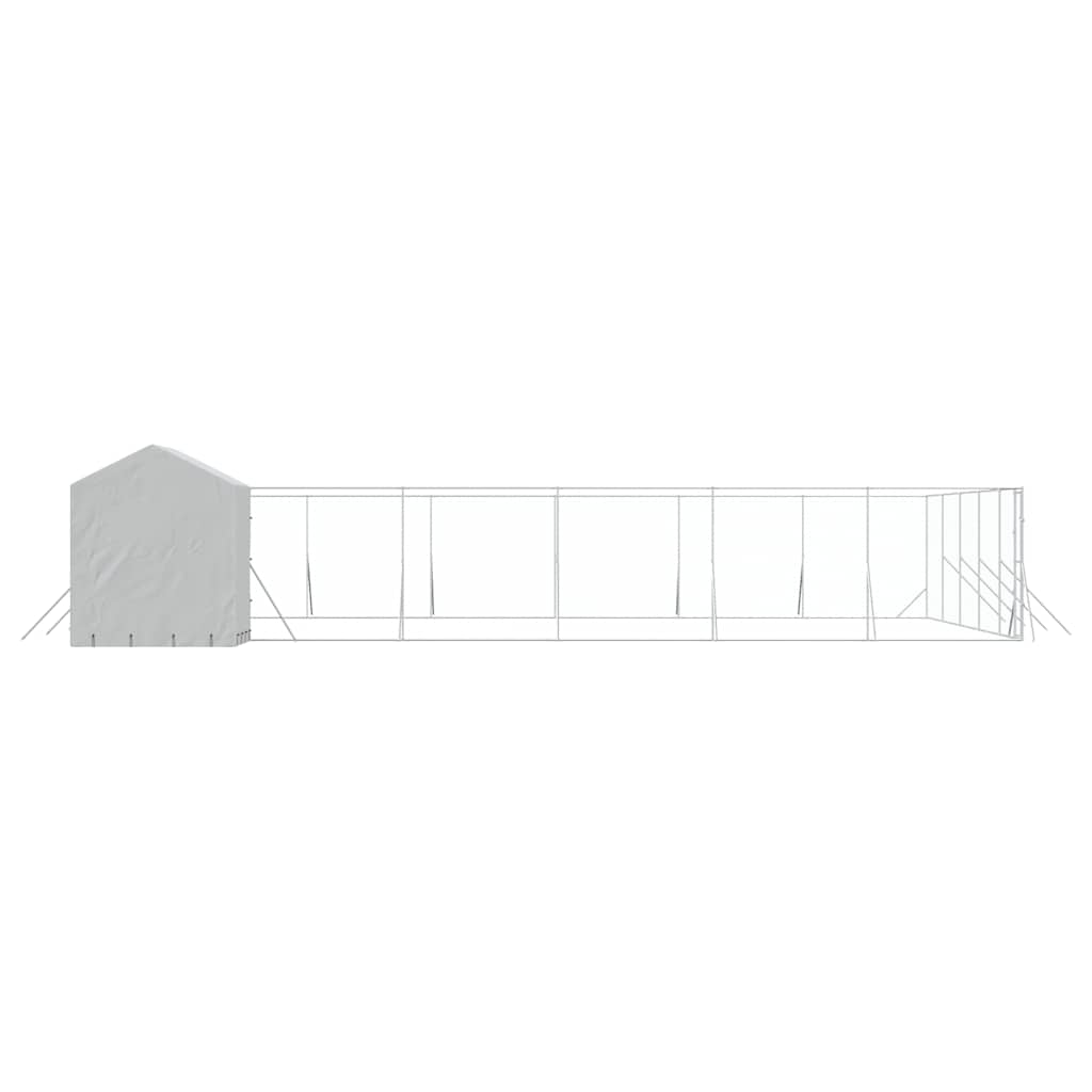 Cuccia Cani da Esterno Tetto Argento 12x12x2,5m Acciaio Zincato | homemem39