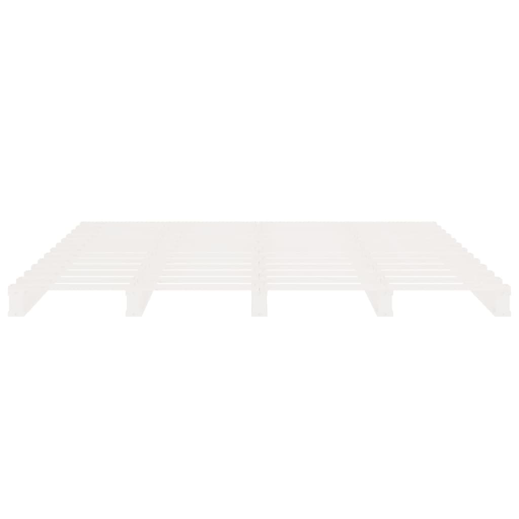Giroletto Bianco Legno Massello di Pino 120x190 cm Small Double - homemem39