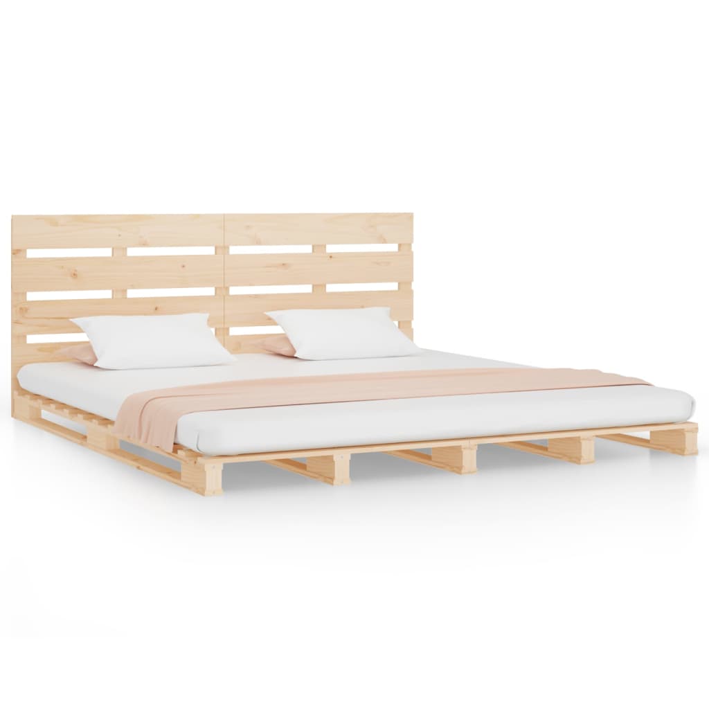 Letto senza Materasso 140x190 cm in Legno Massello di Pino - homemem39