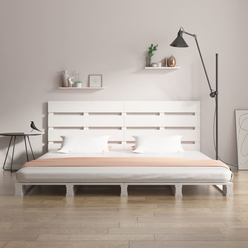 Letto senza Materasso Bianco 140x190 cm Legno Massello di Pino - homemem39