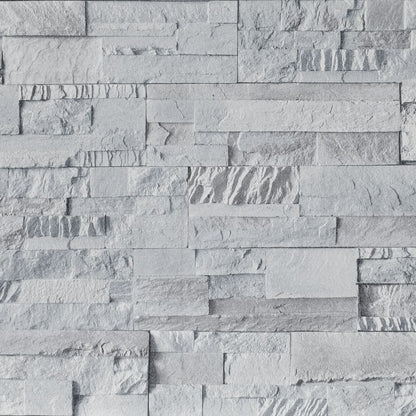 Carta da Parati 3D Pietra Grigio Chiaro 10x0,53 m Non Tessuto - homemem39