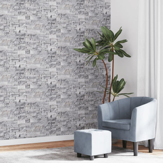 Carta da Parati 3D Pietra Grigio e Marrone 10x0,53m Non Tessuto - homemem39