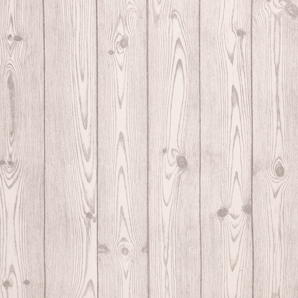 Carta da Parati 3D Motivo Legno Grigio 10x0,53 m Non Tessuto - homemem39