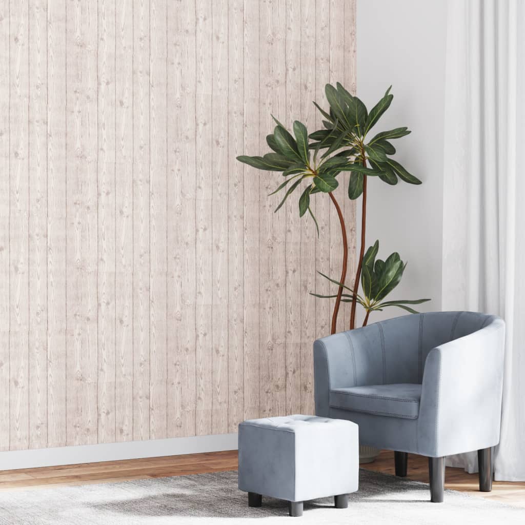 Carta da Parati 3D Motivo Legno Grigio 10x0,53 m Non Tessuto - homemem39