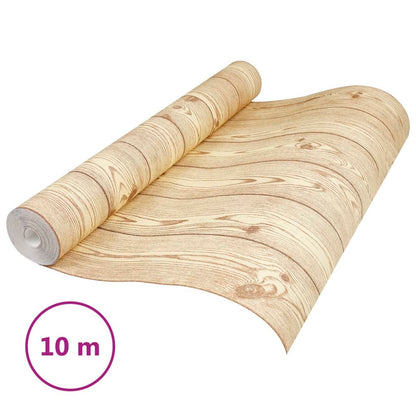 Carta da Parati 3D Motivo Legno Marrone 10x0,53 m Non Tessuto - homemem39
