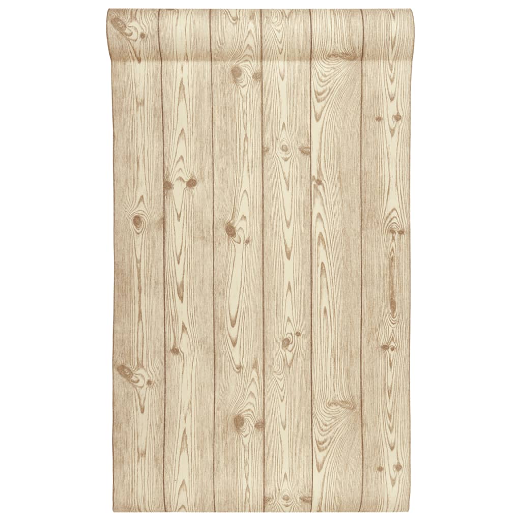 Carta da Parati 3D Motivo Legno Marrone 10x0,53 m Non Tessuto - homemem39