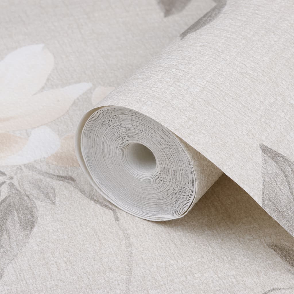 Carta da Parati 3D Motivo Floreale Grigio 10x0,53 m Non Tessuto - homemem39