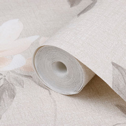 Carta da Parati 3D Motivo Floreale Grigio 10x0,53 m Non Tessuto - homemem39