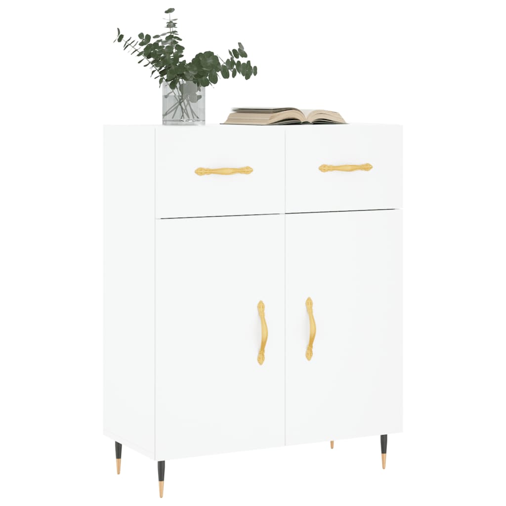 Credenza Bianca 69,5x34x90 cm in Legno Multistrato - homemem39