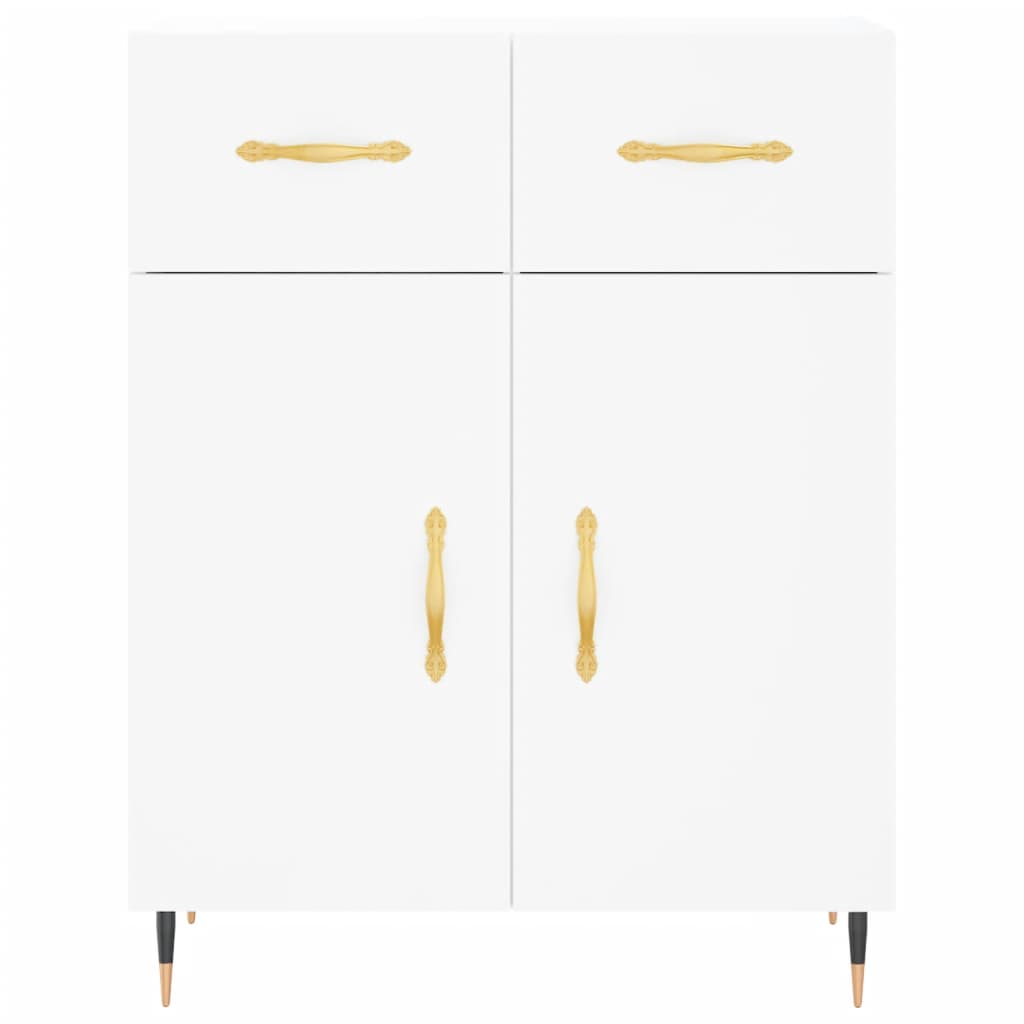 Credenza Bianca 69,5x34x90 cm in Legno Multistrato