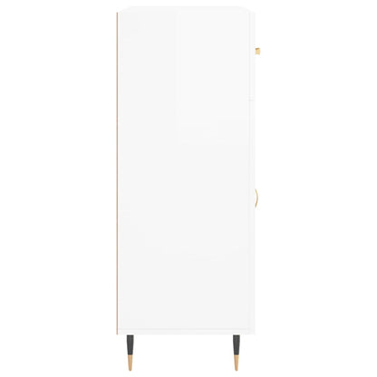 Credenza 69,5x34x90 cm in Legno Multistrato Bianco Lucido - homemem39
