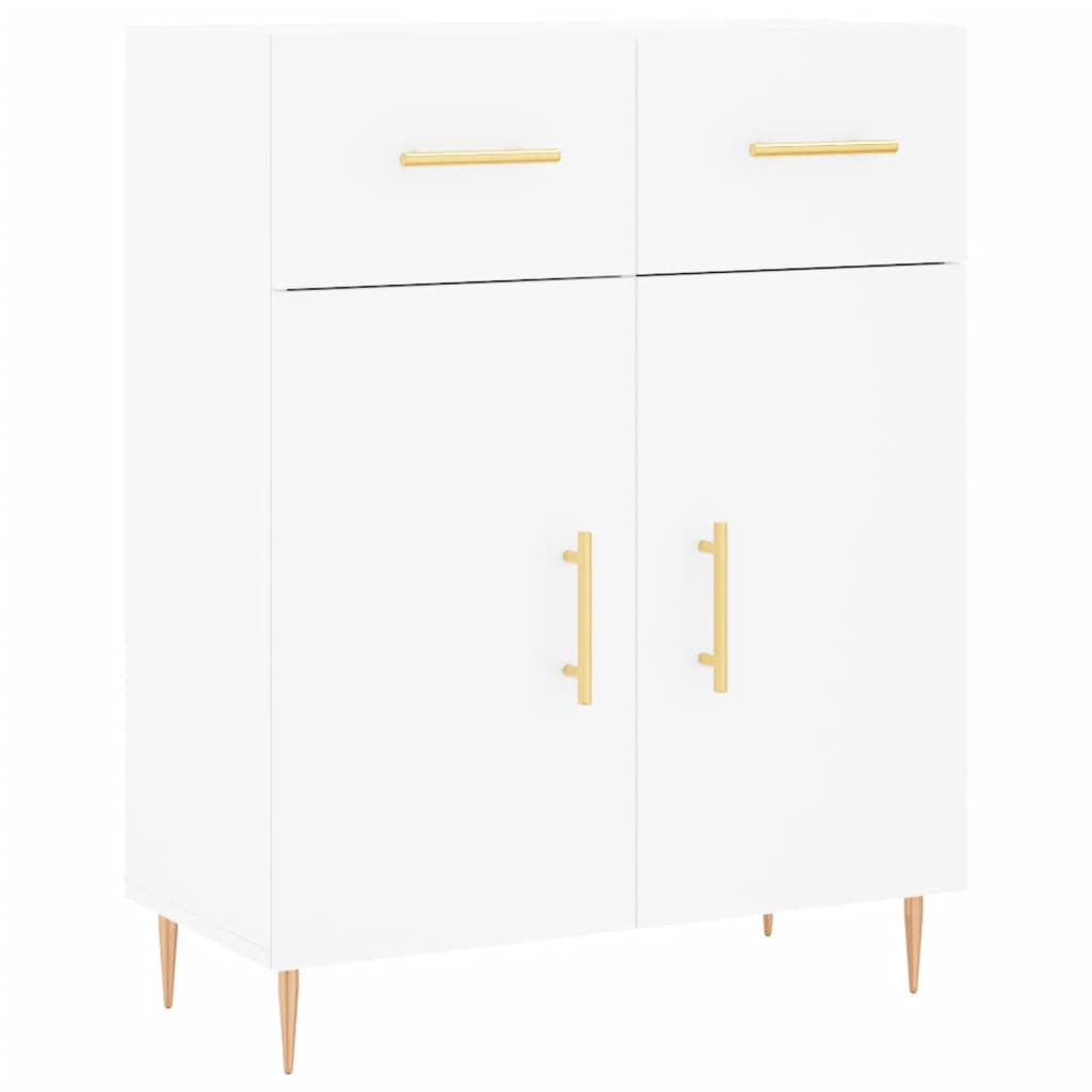 Credenza Bianca 69,5x34x90 cm in Legno Multistrato - homemem39