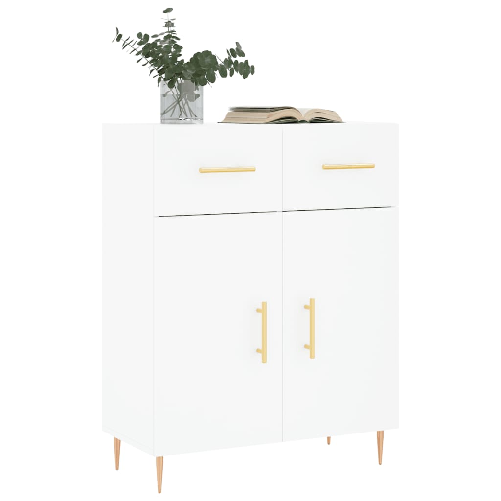 Credenza Bianca 69,5x34x90 cm in Legno Multistrato - homemem39